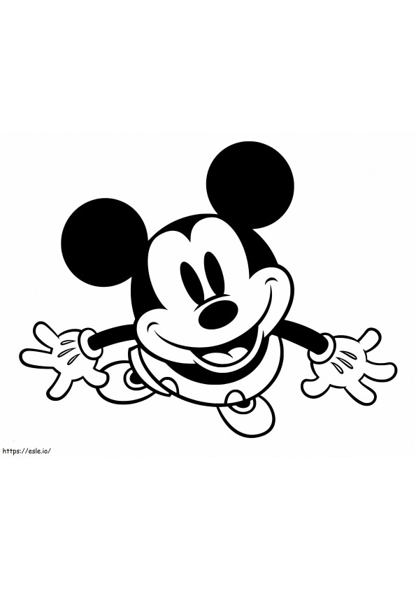 Leuke Mickey Mouse kleurplaat