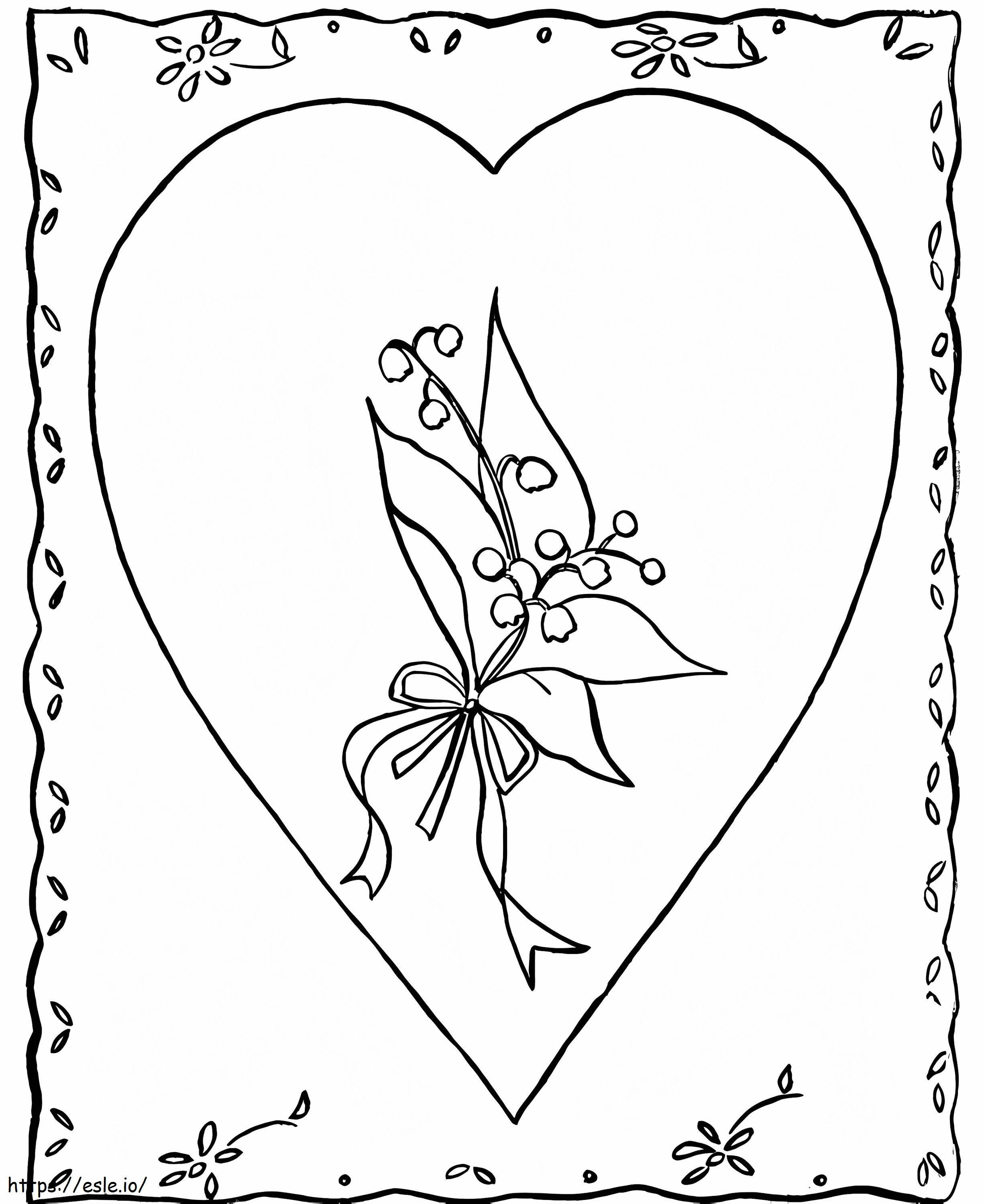 Print Valentine Card coloring page