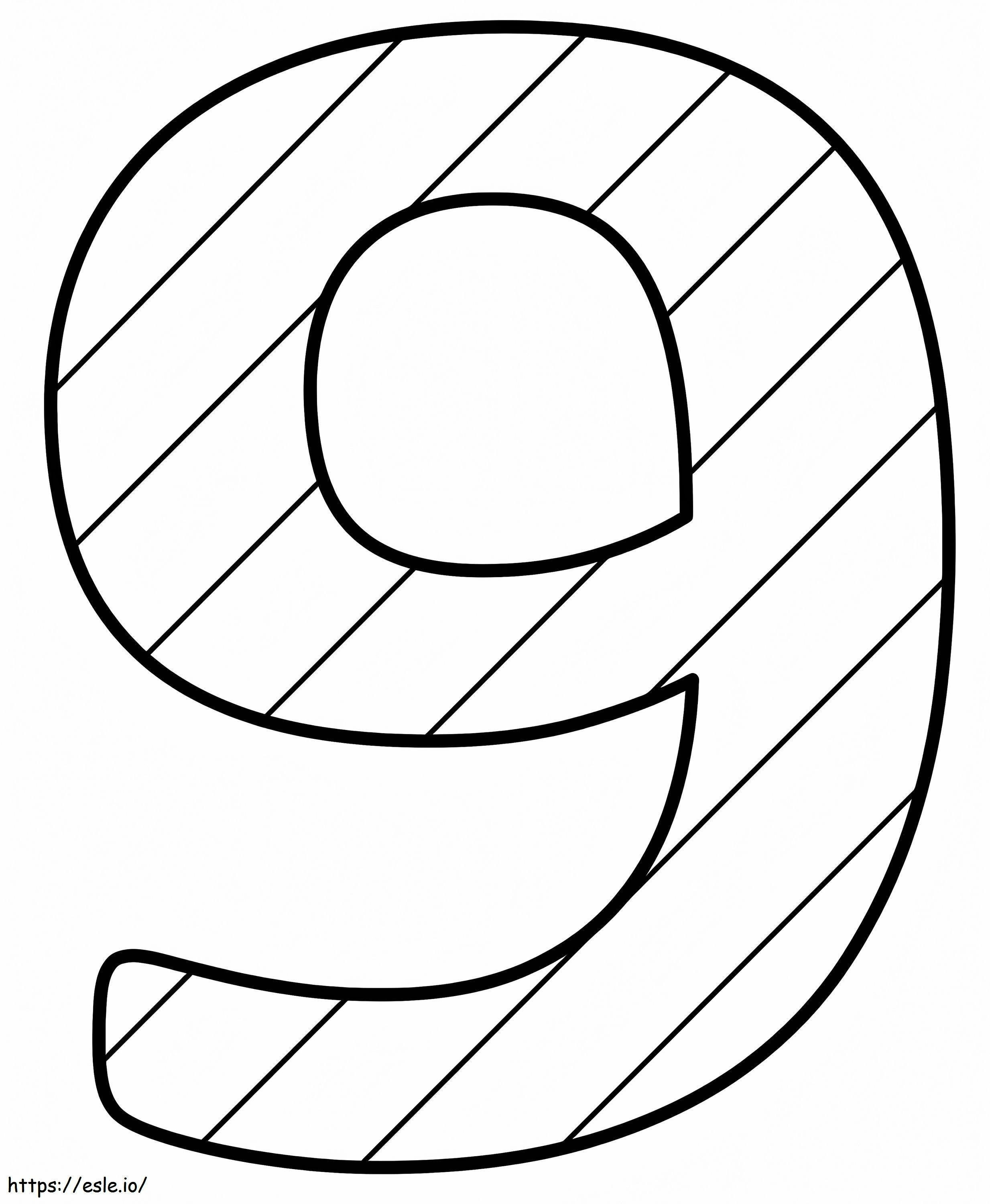 Number 9 Printable coloring page