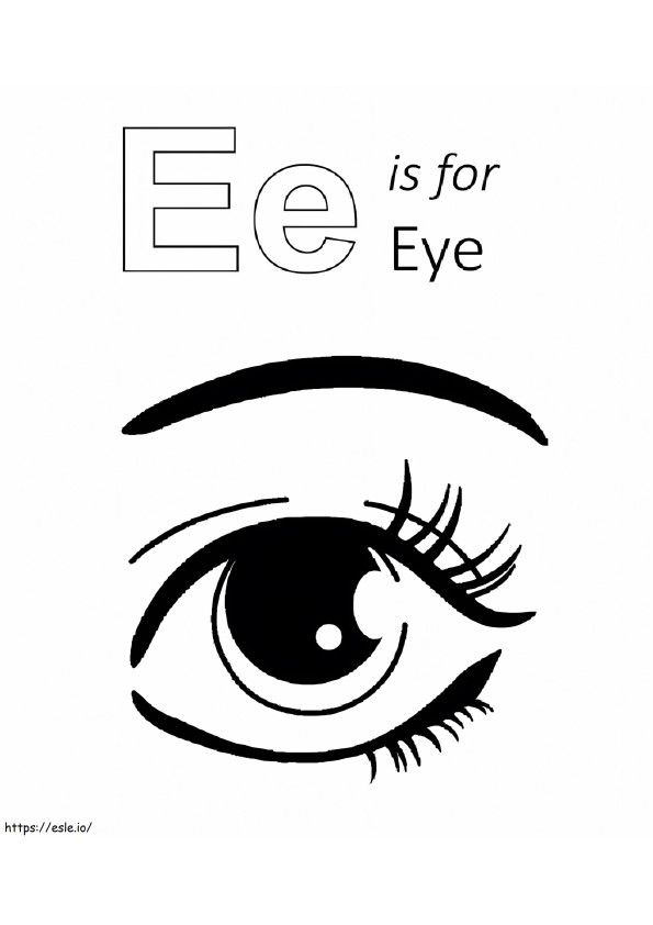 E Is For Eye coloring page