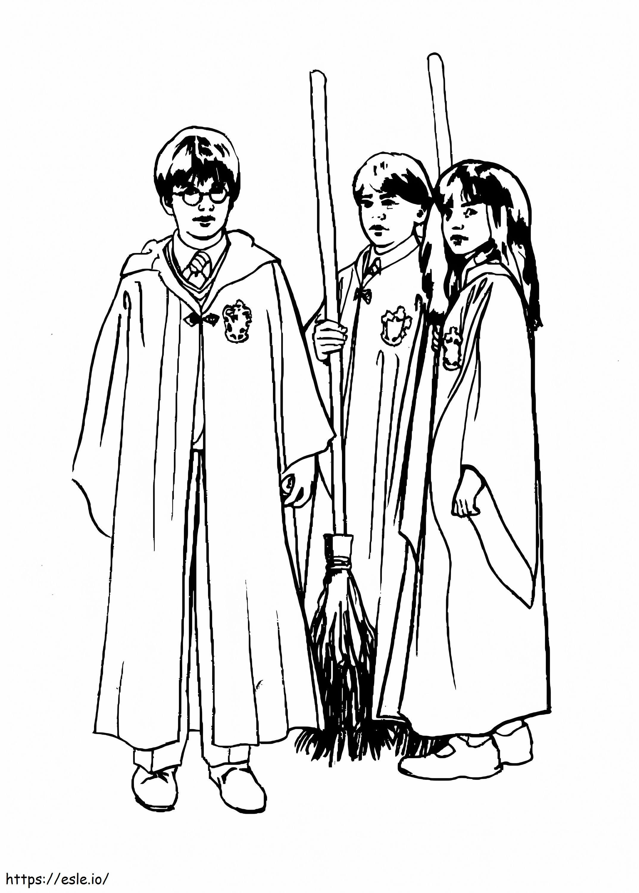 Harry Potter e amigos para colorir
