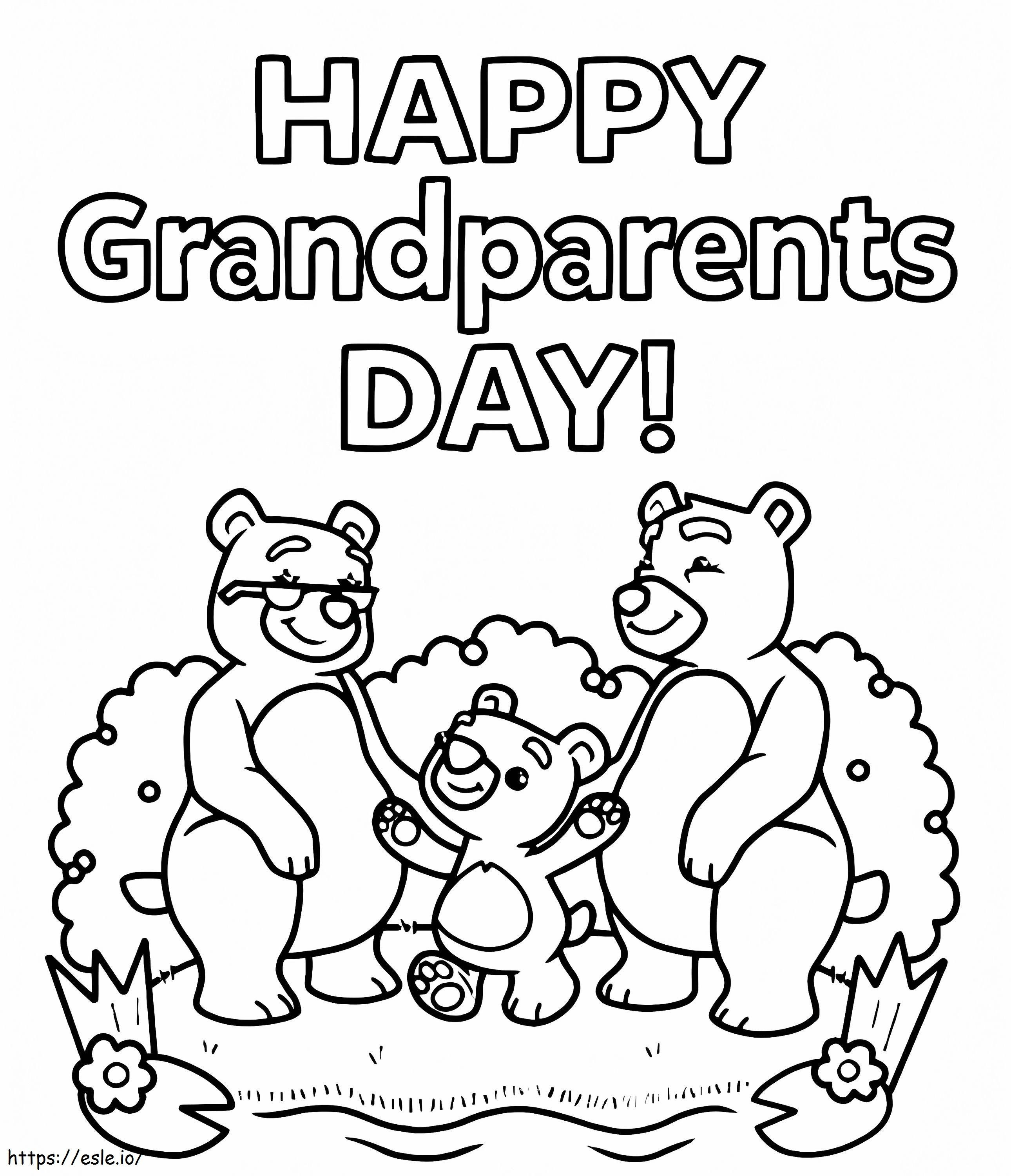 Selamat Hari Kakek-Nenek ke-3 Gambar Mewarnai