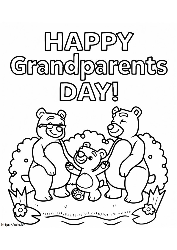 Coloriage Bonne fête des grands-parents 3 à imprimer dessin