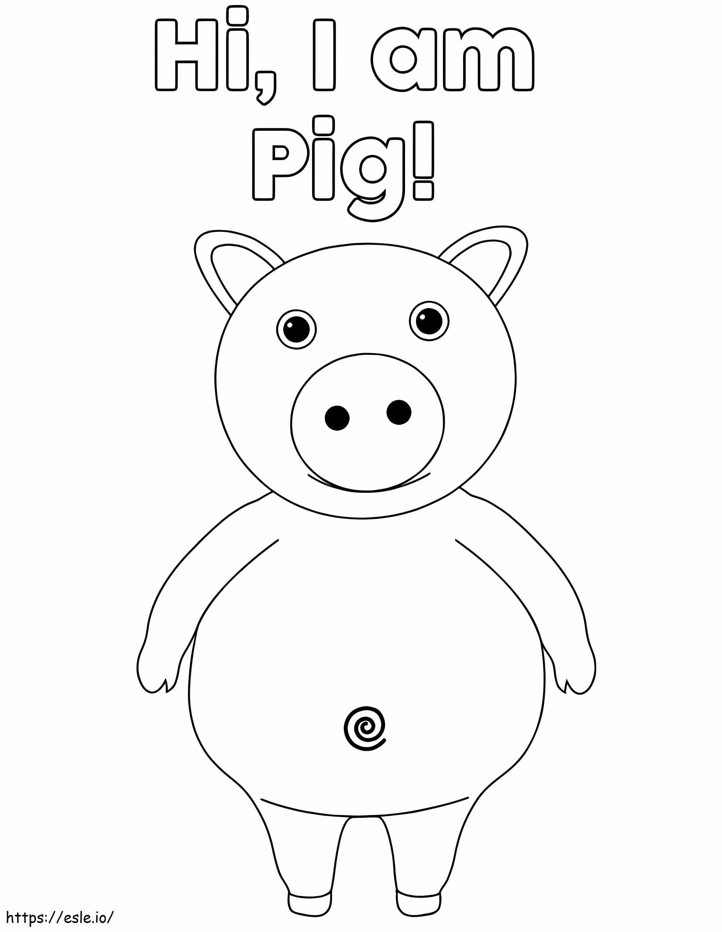 Pig Little Baby Bum coloring page