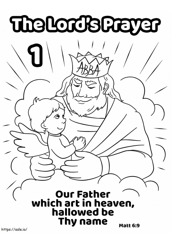 The Lords Prayer Class 1 coloring page