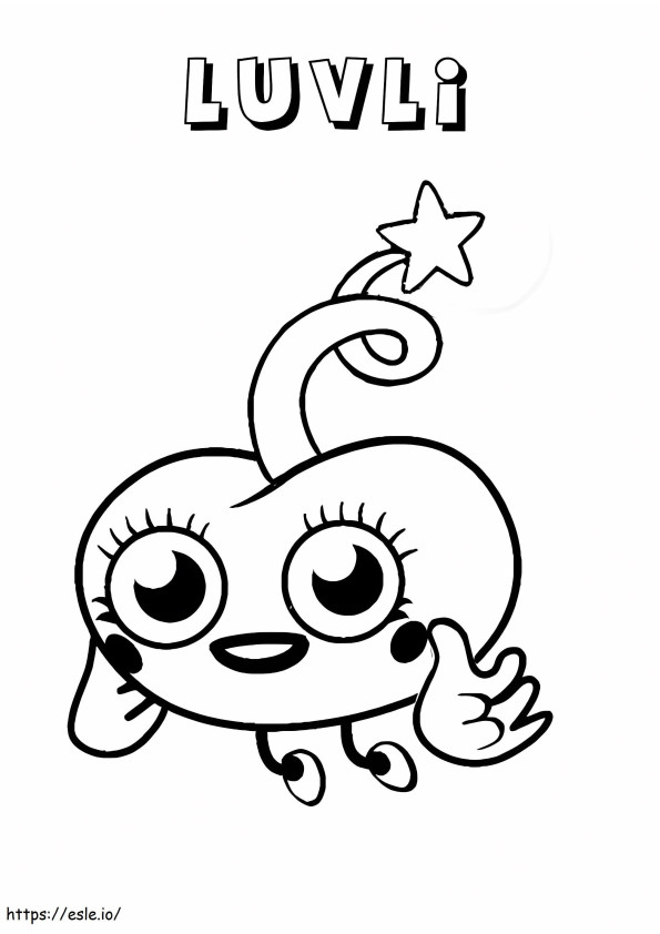 Luvli From Moshi Monsters coloring page