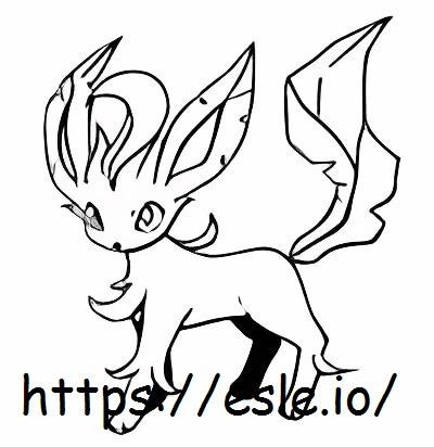 Leafeon coloring page