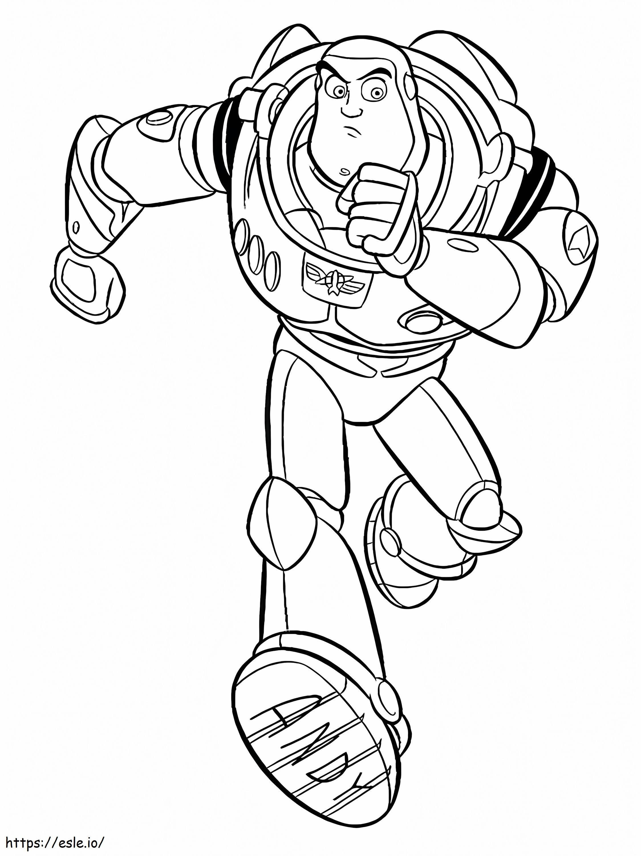 Buzz Lightyear correndo para colorir