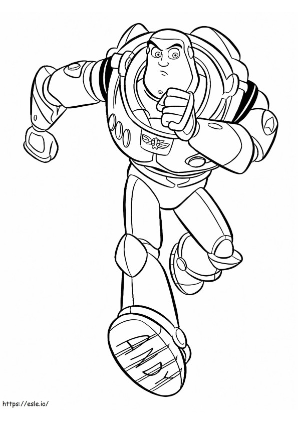 Buzz Lightyear Running coloring page