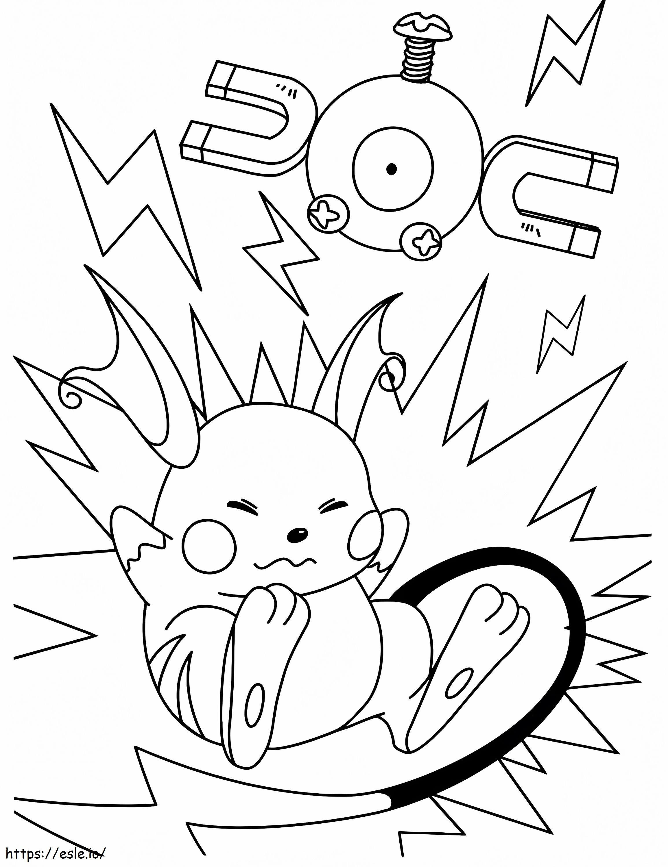 Pokemon Raichu yang lucu Gambar Mewarnai