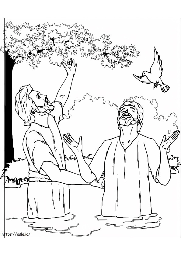 The Baptism Of Jesus coloring page