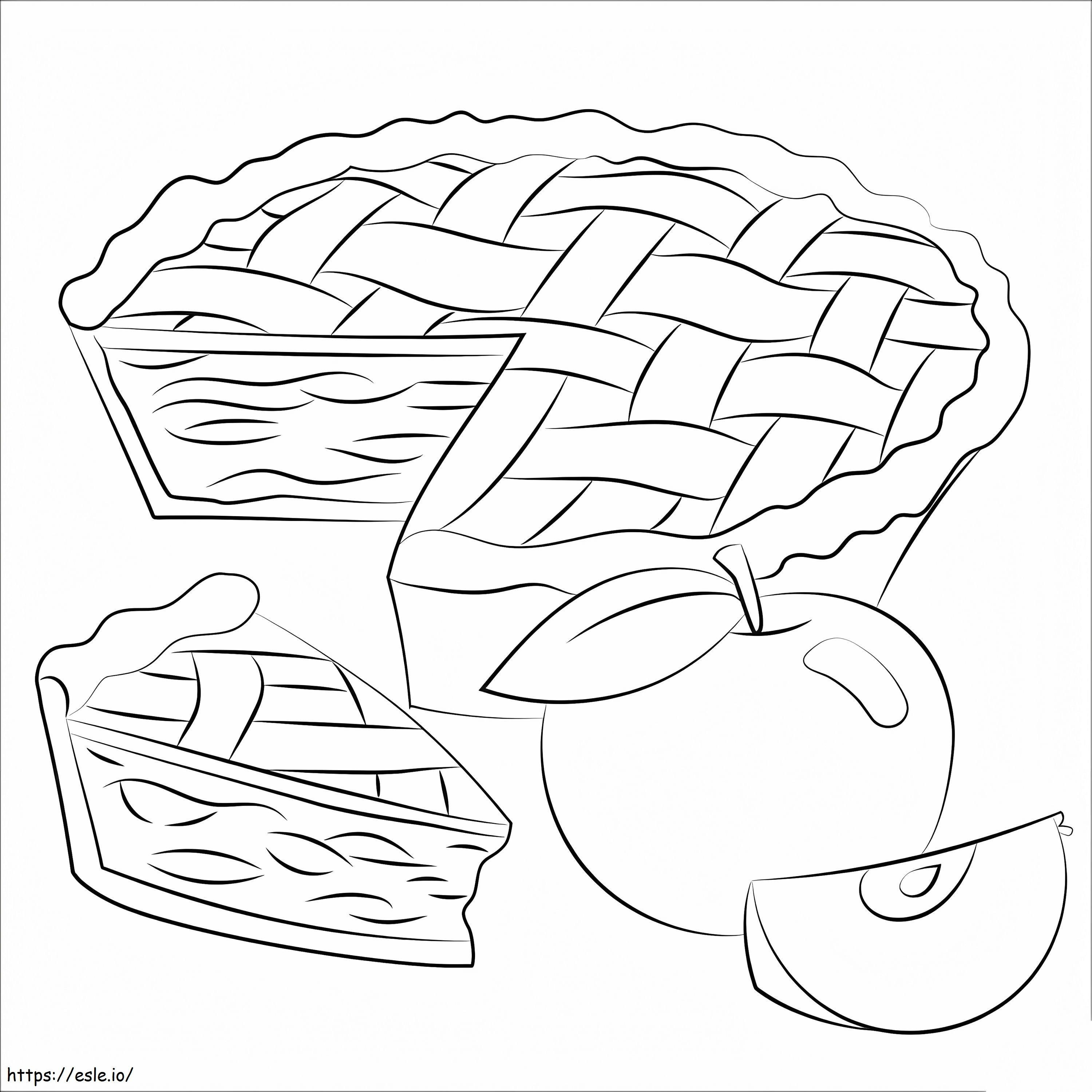 Free Apple Pie coloring page