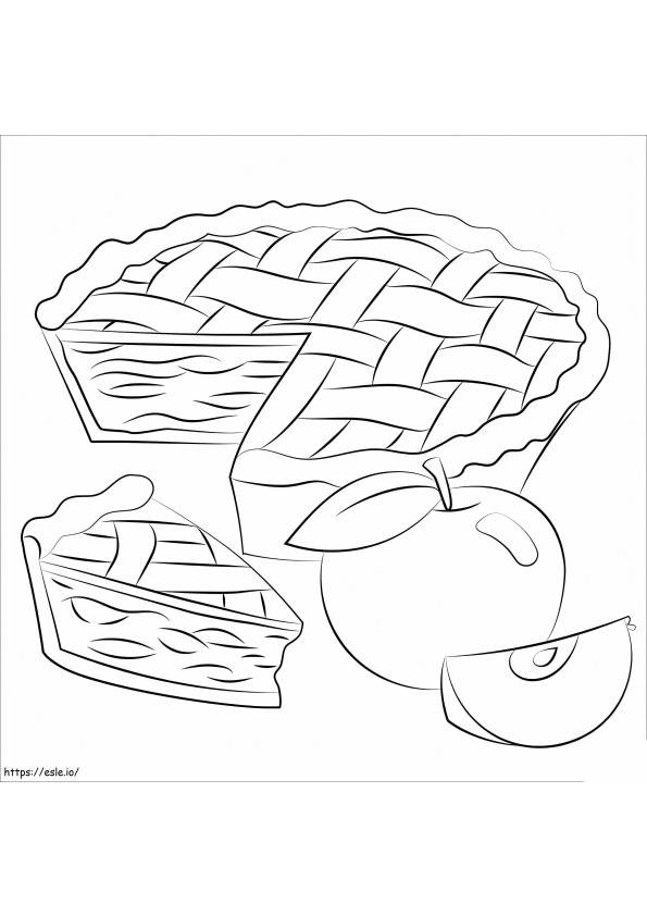 Free Apple Pie coloring page