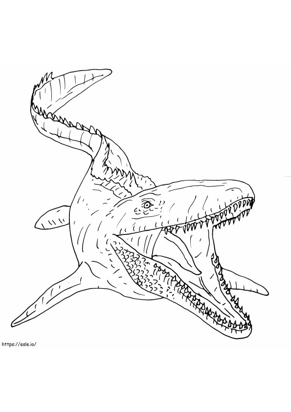 Mosasaurus Attacks coloring page