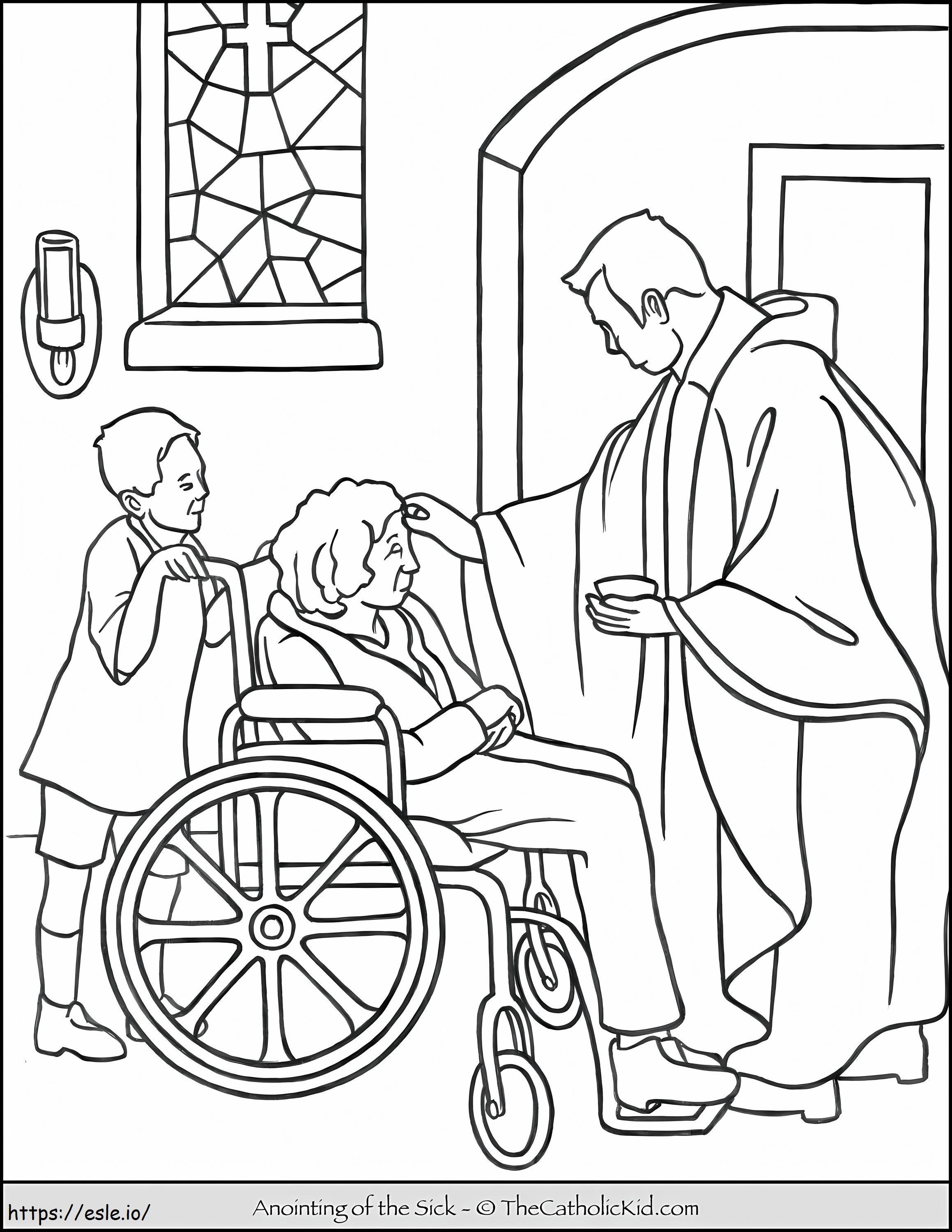 Sacrament Of Anointing Of The Sick coloring page