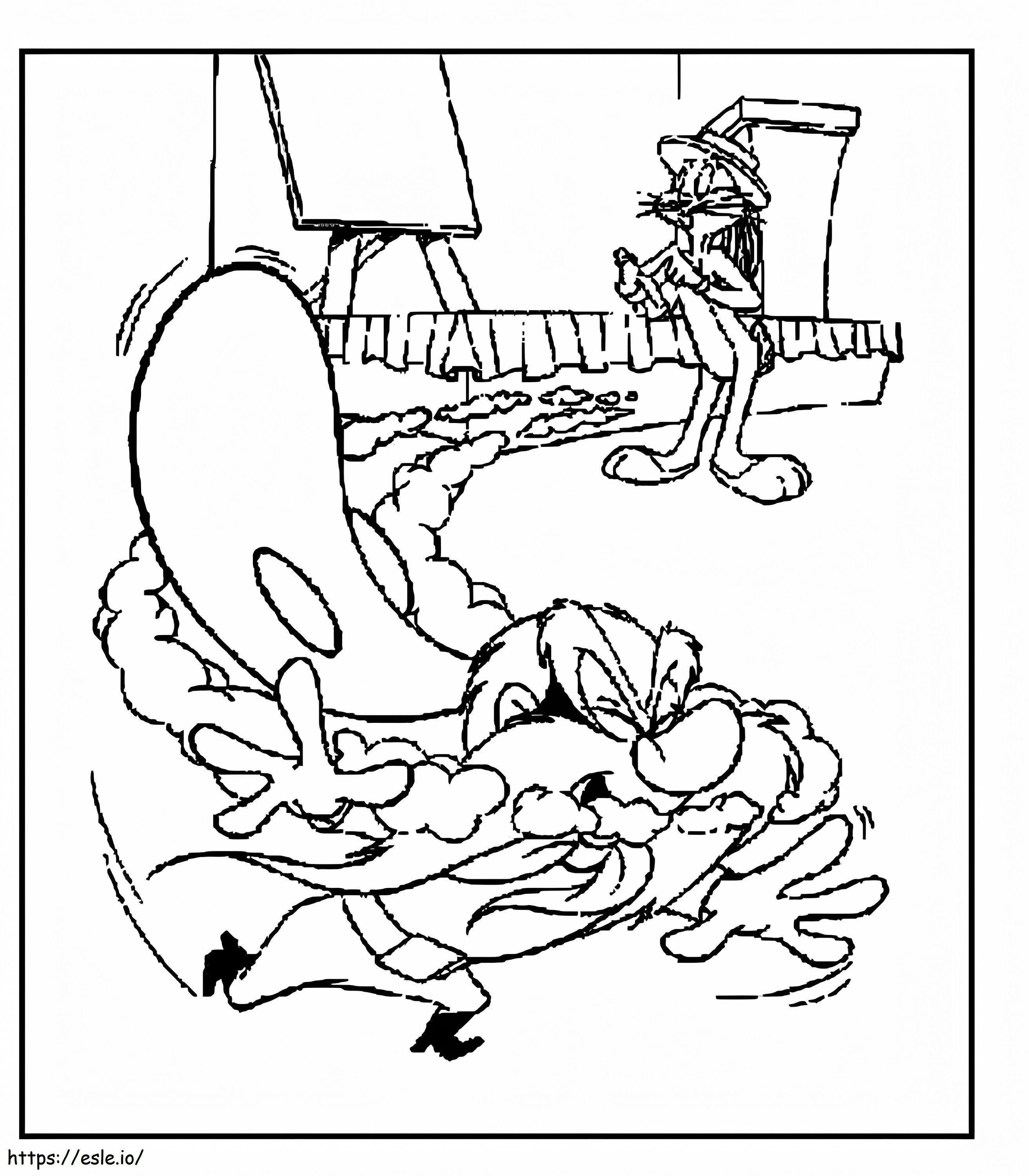 Yosemite Sam With Bugs Bunny Coloring Pages