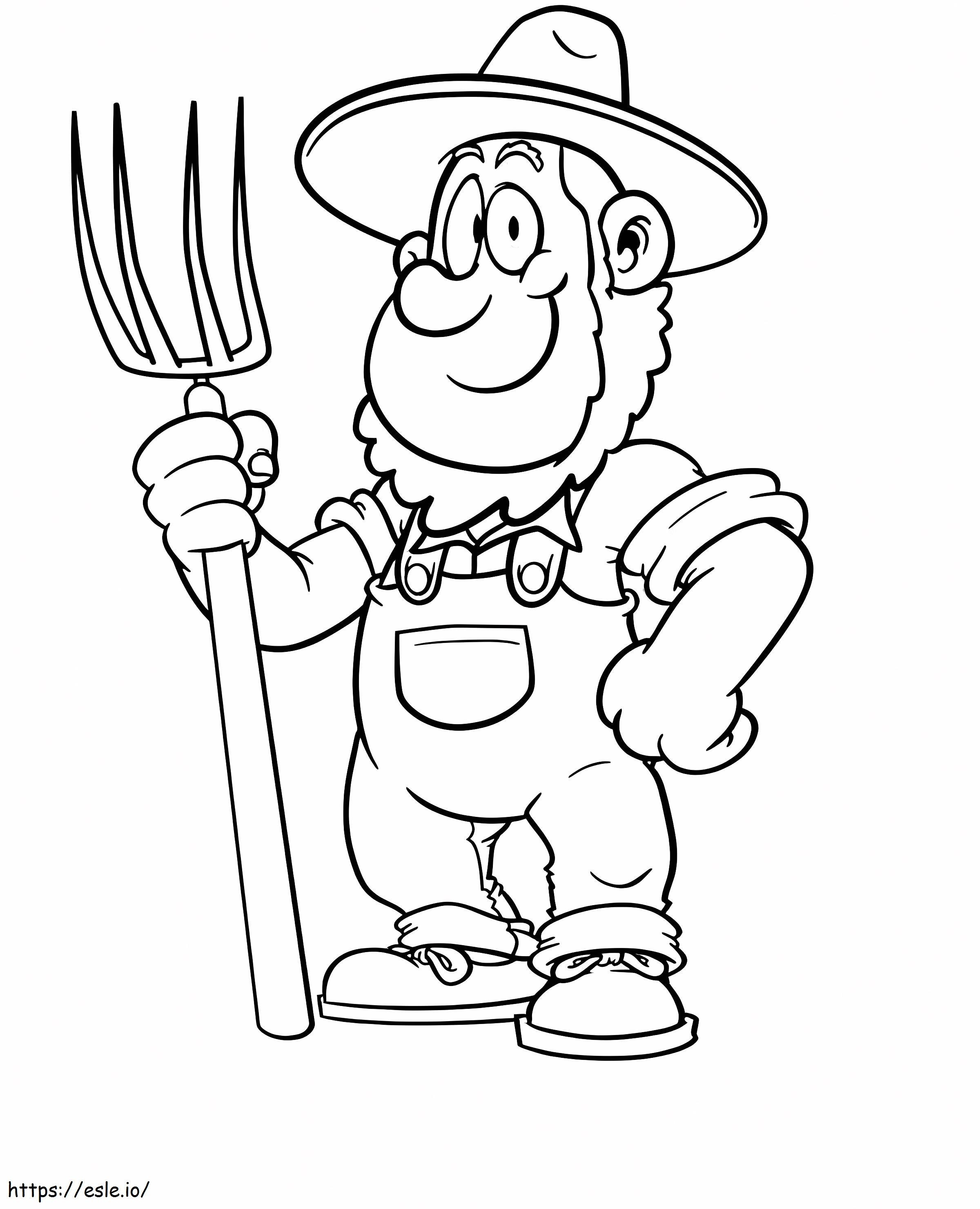 Professions Farmer coloring page