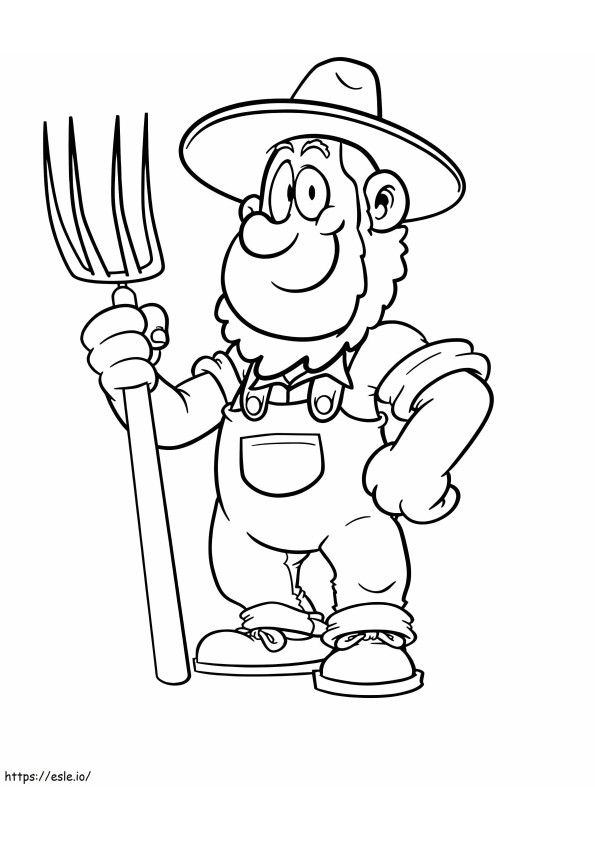 Professions Farmer coloring page