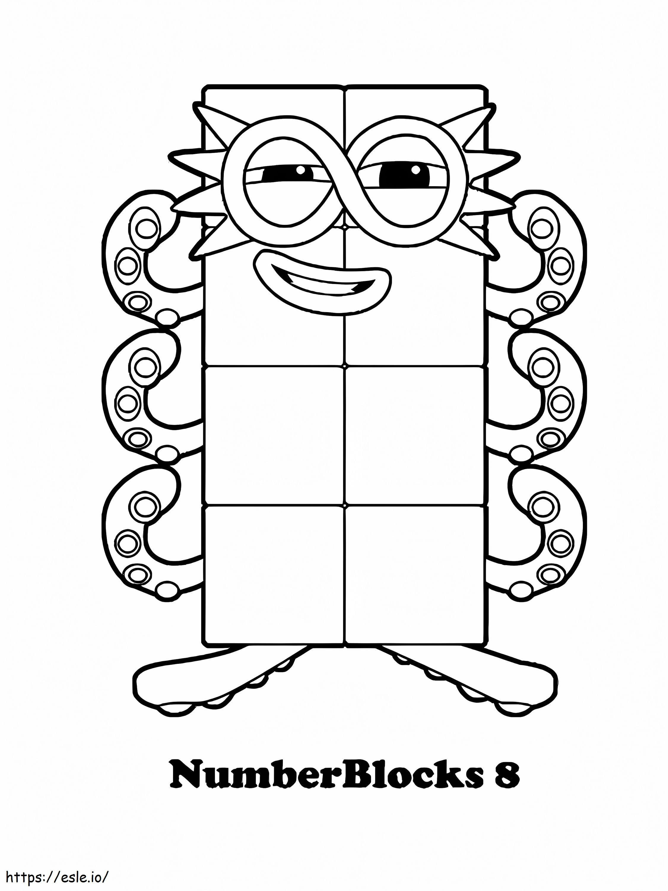 Sayı Blokları 8 boyama