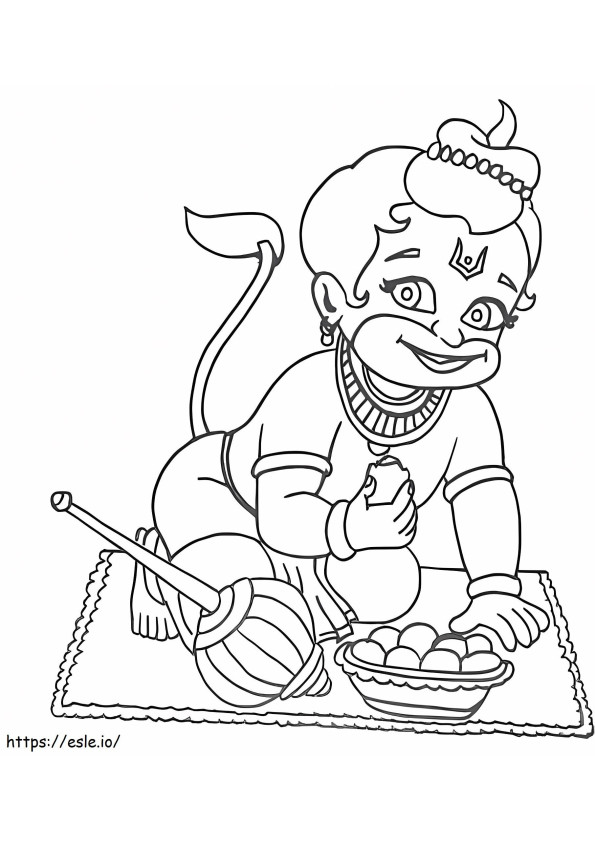 Hanuman Jayanti 7 para colorear