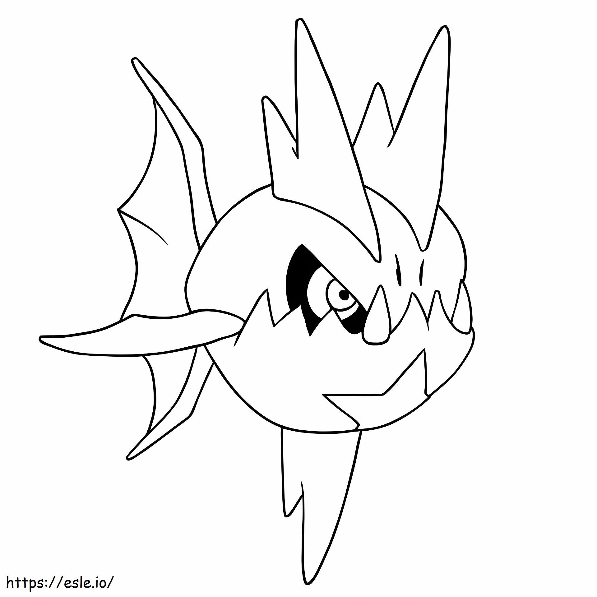 Free Caravanha Pokemon coloring page