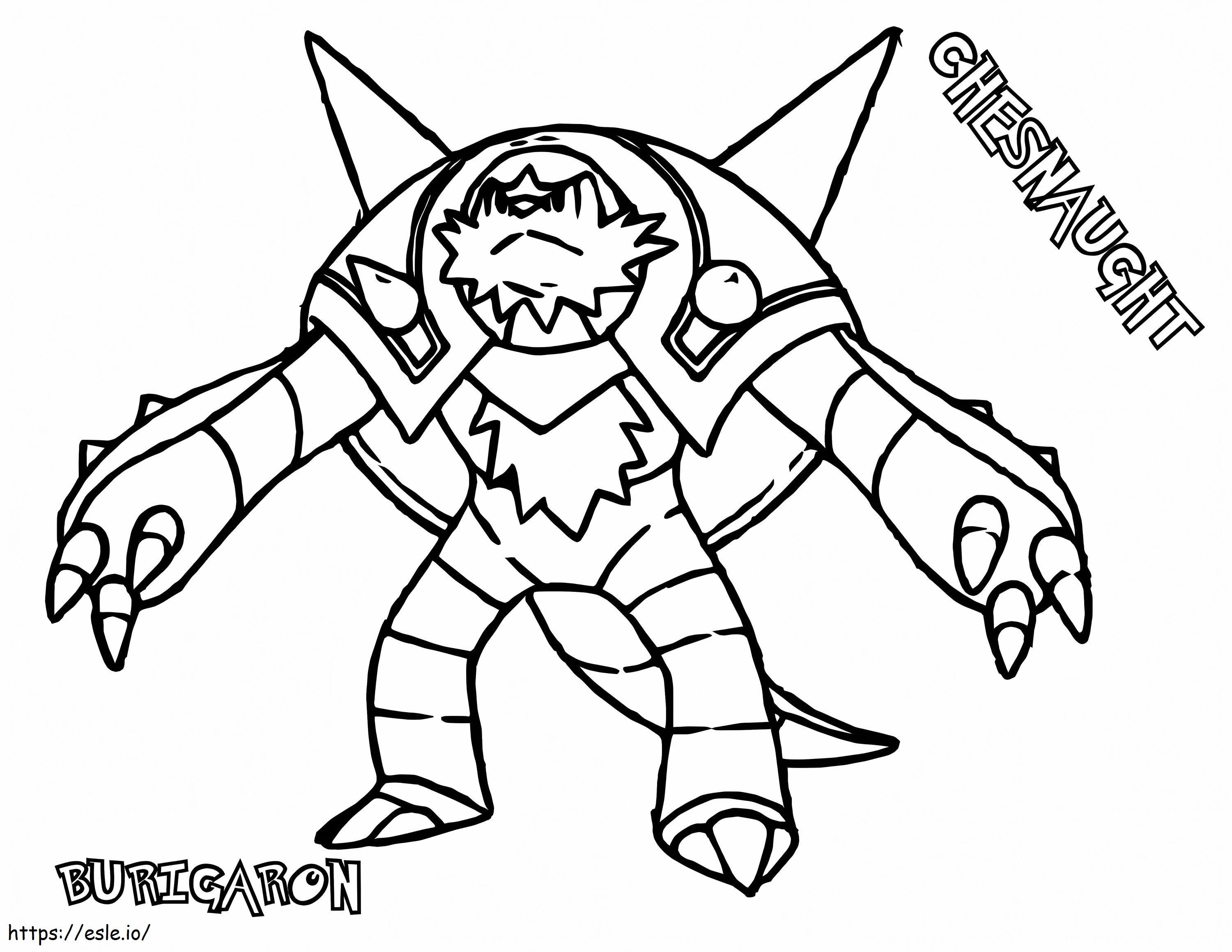 Chesnaught Pokémon 1 Ausmalbild zum Ausdrucken