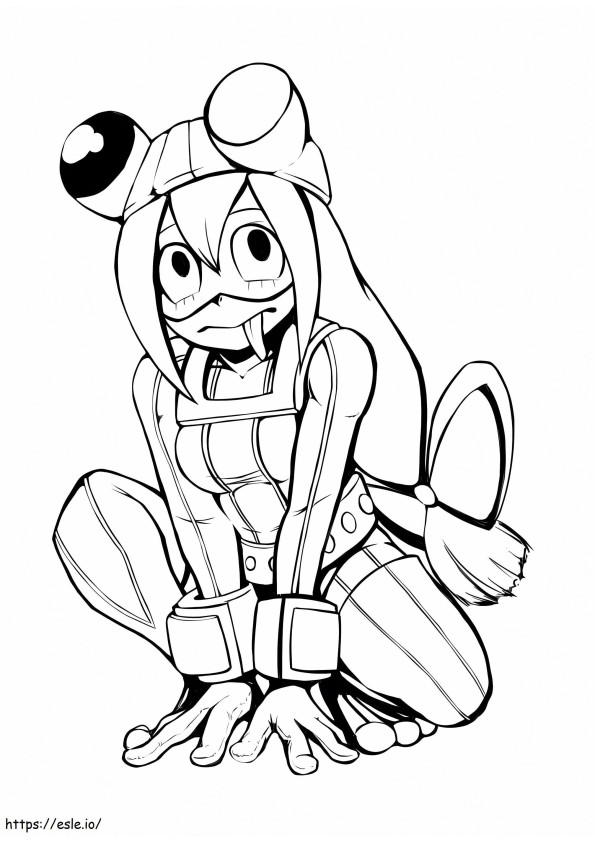 Tsuyu Asui From My Hero Academy coloring page