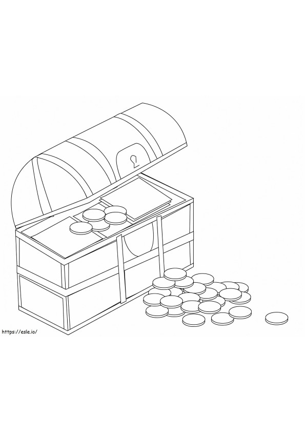 Treasure Chest Printable coloring page