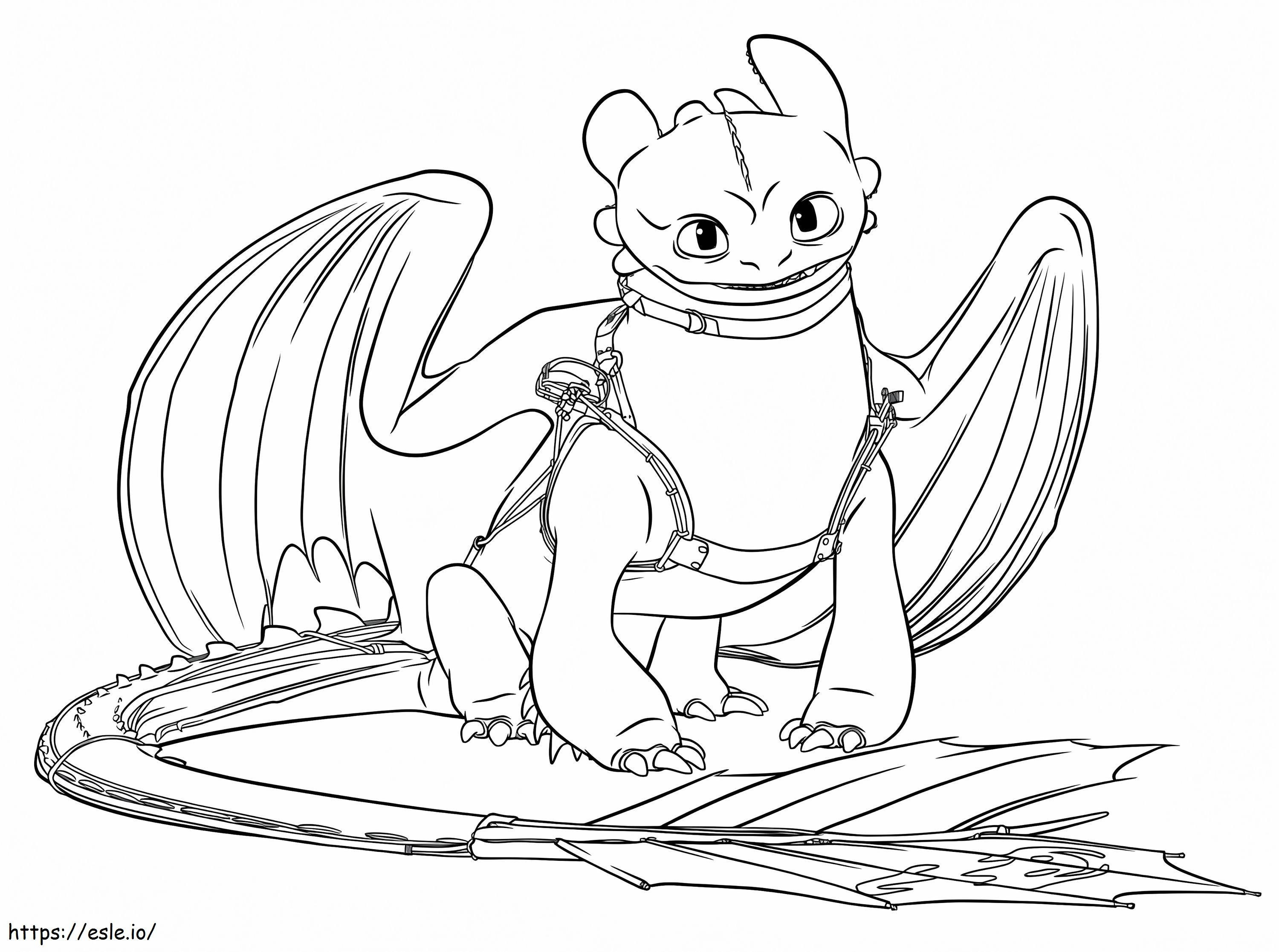 Cool Toothless coloring page