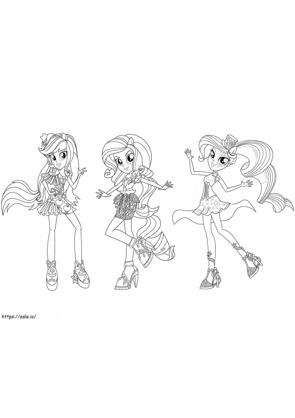 Dziewczyny z Equestrii 3 kolorowanka