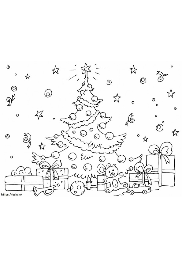 1528690432 クリスマスツリー4 ぬりえ - 塗り絵