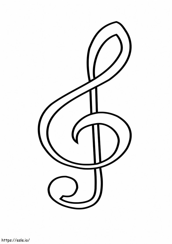Music Note 1 coloring page