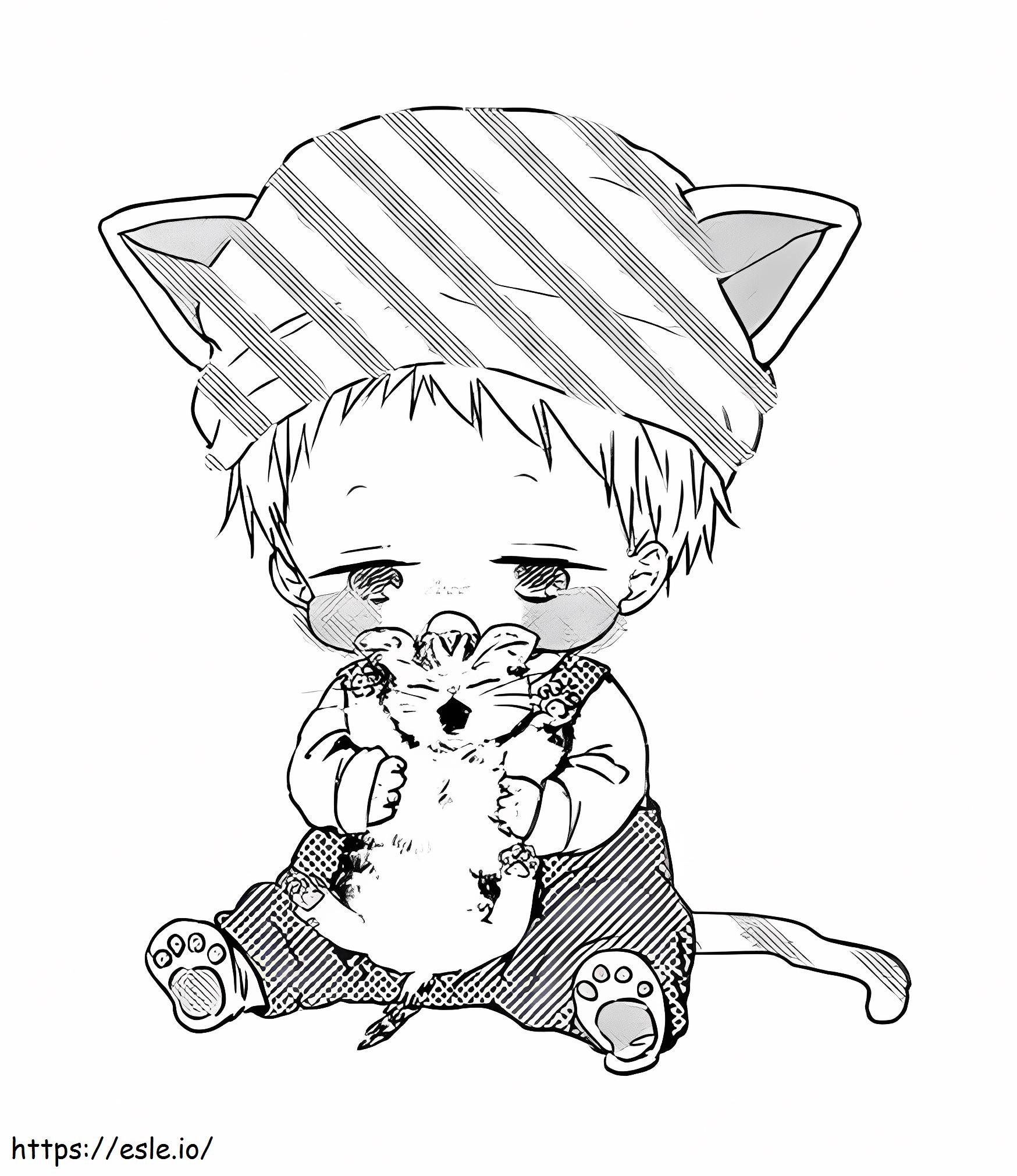 Cute Kotarou Kashima Coloring Page - Free Printable PDF