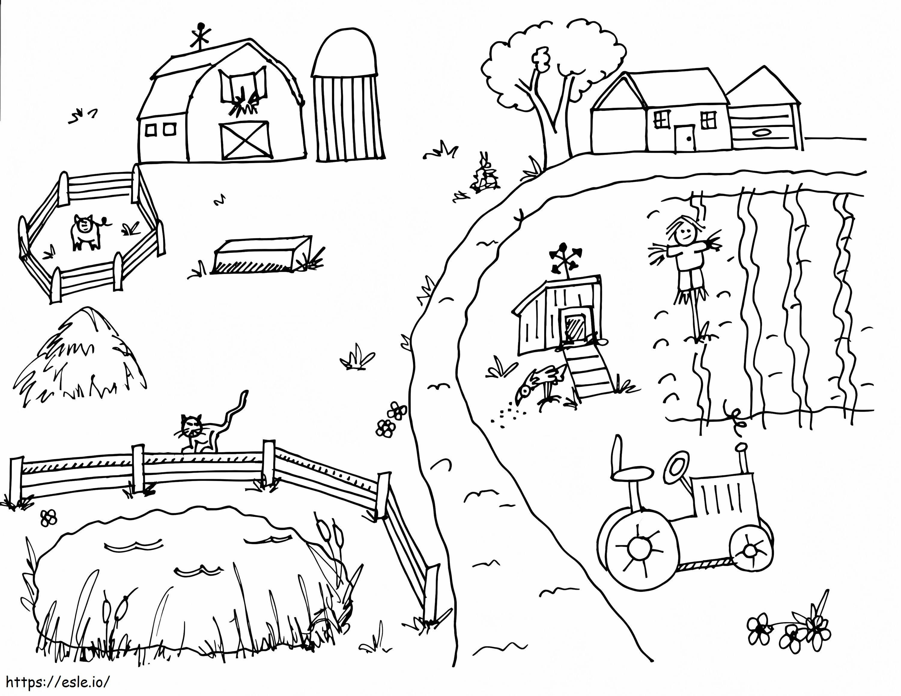 Farm 1 coloring page