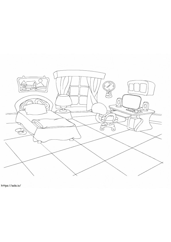 Bedroom Drawing coloring page