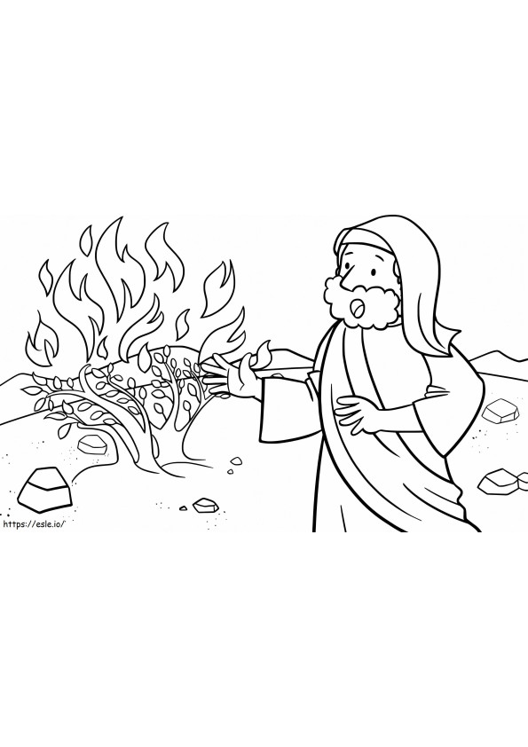 Der brennende Dornbusch ausmalbilder