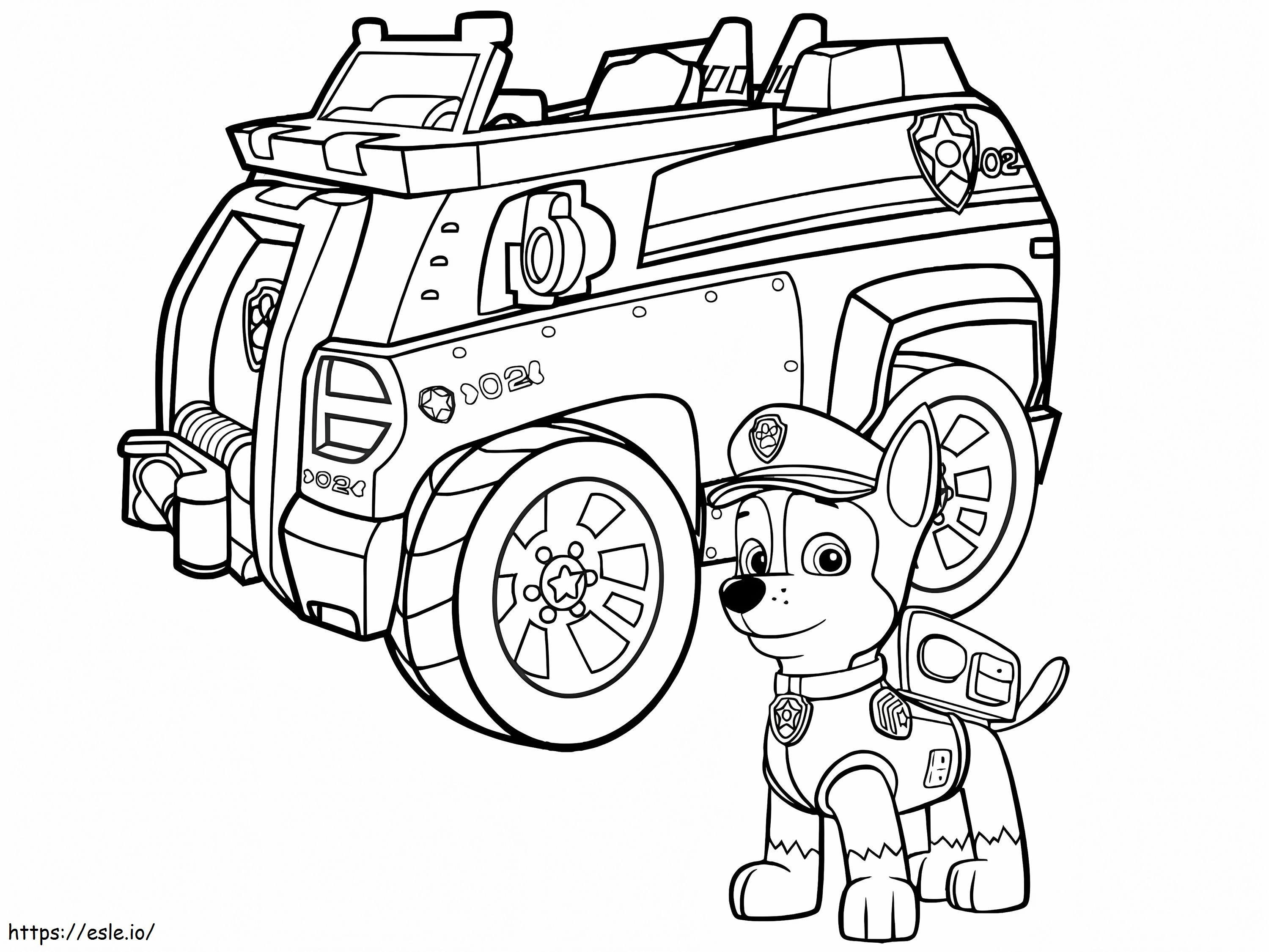 Paw Patrol Chase coloring page