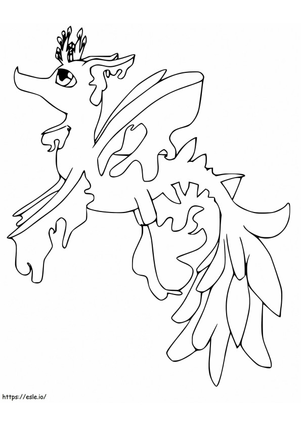 Coloriage Joli dragon de mer à imprimer dessin