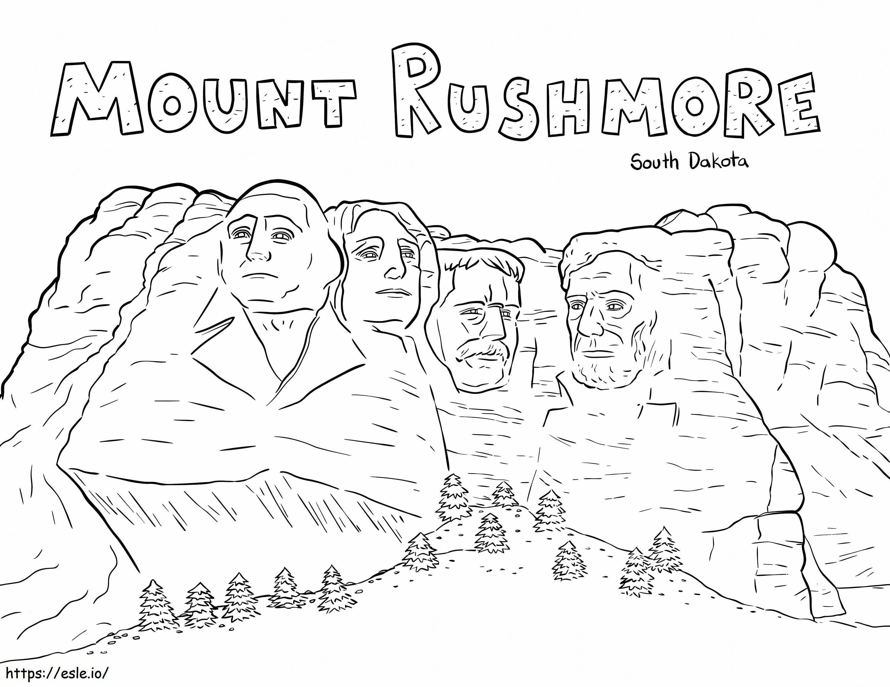 Wydrukuj Mount Rushmore kolorowanka