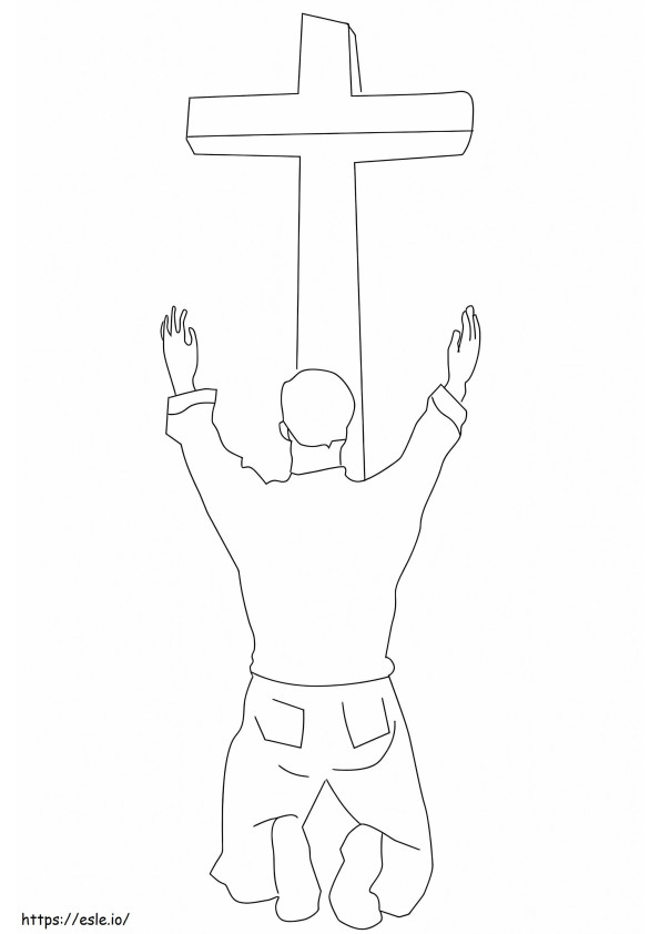 Praying For Forgiveness coloring page