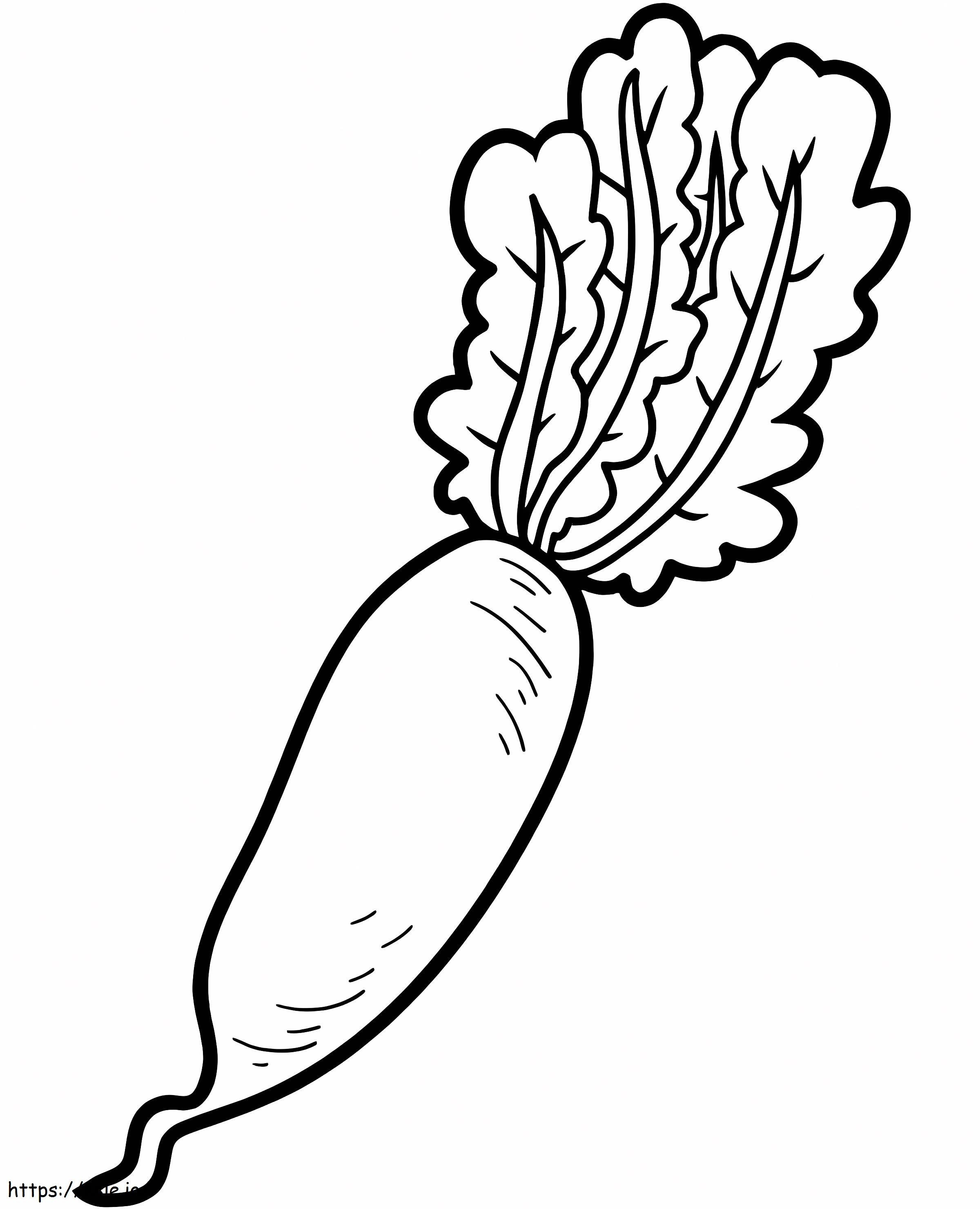 Vegetable Carrot coloring page