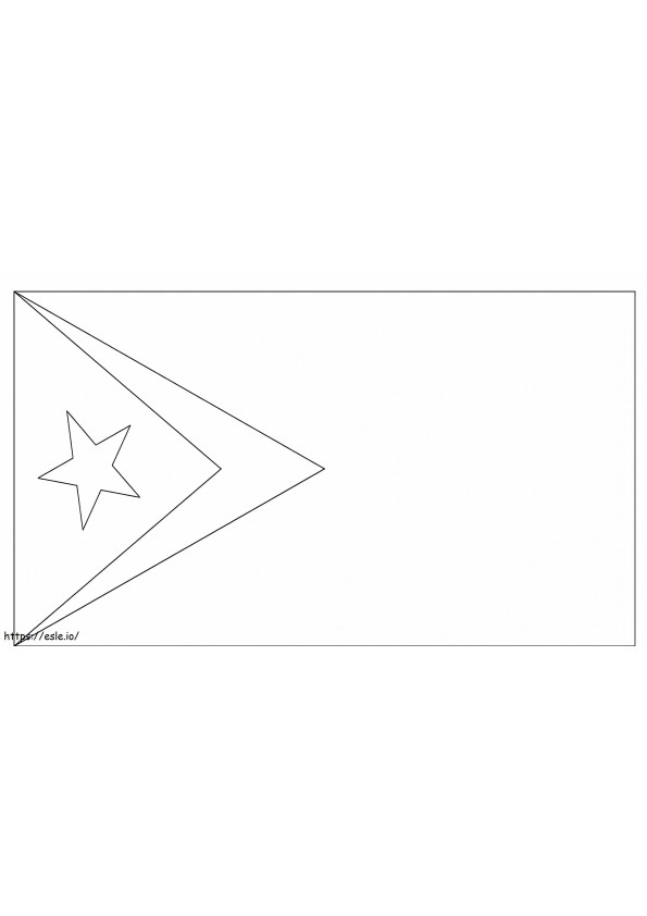 Vlag van Oost-Timor kleurplaat