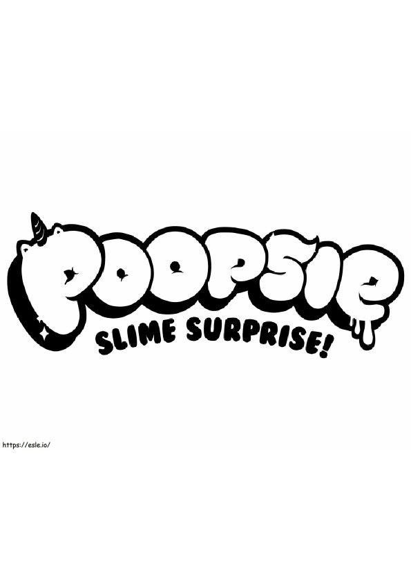 Logo Kejutan Lendir Poopsie Gambar Mewarnai