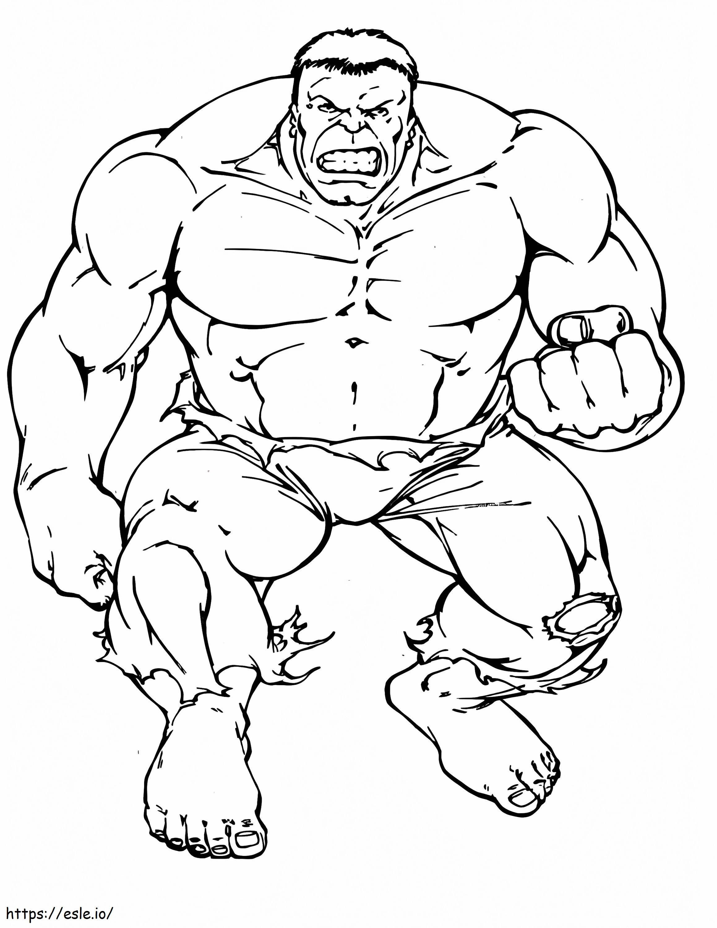 Coloriage Hulk cool à imprimer dessin
