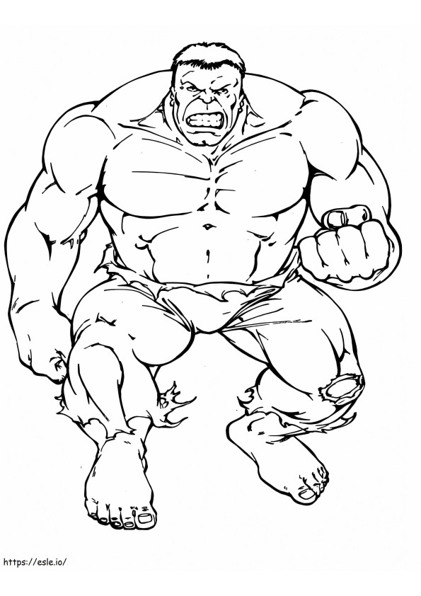 Hulk yang keren Gambar Mewarnai