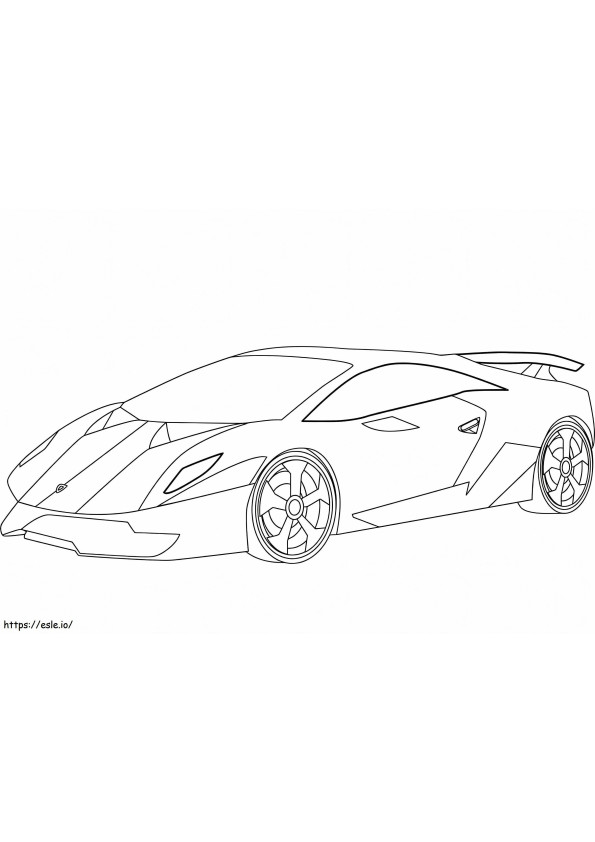 Coloriage Lamborghini Sixième Élément à imprimer dessin