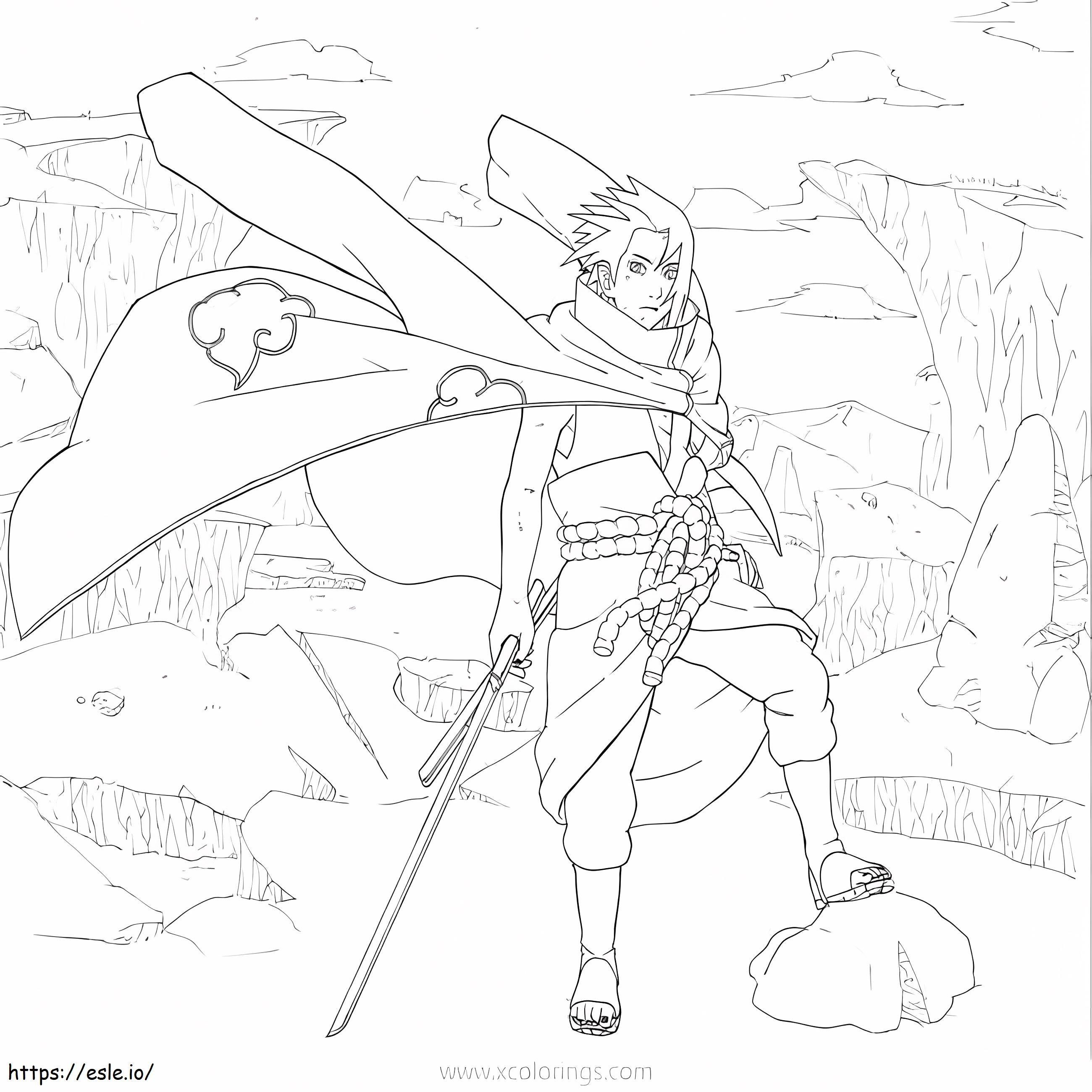 Coloriage Fort Sasuke à imprimer dessin