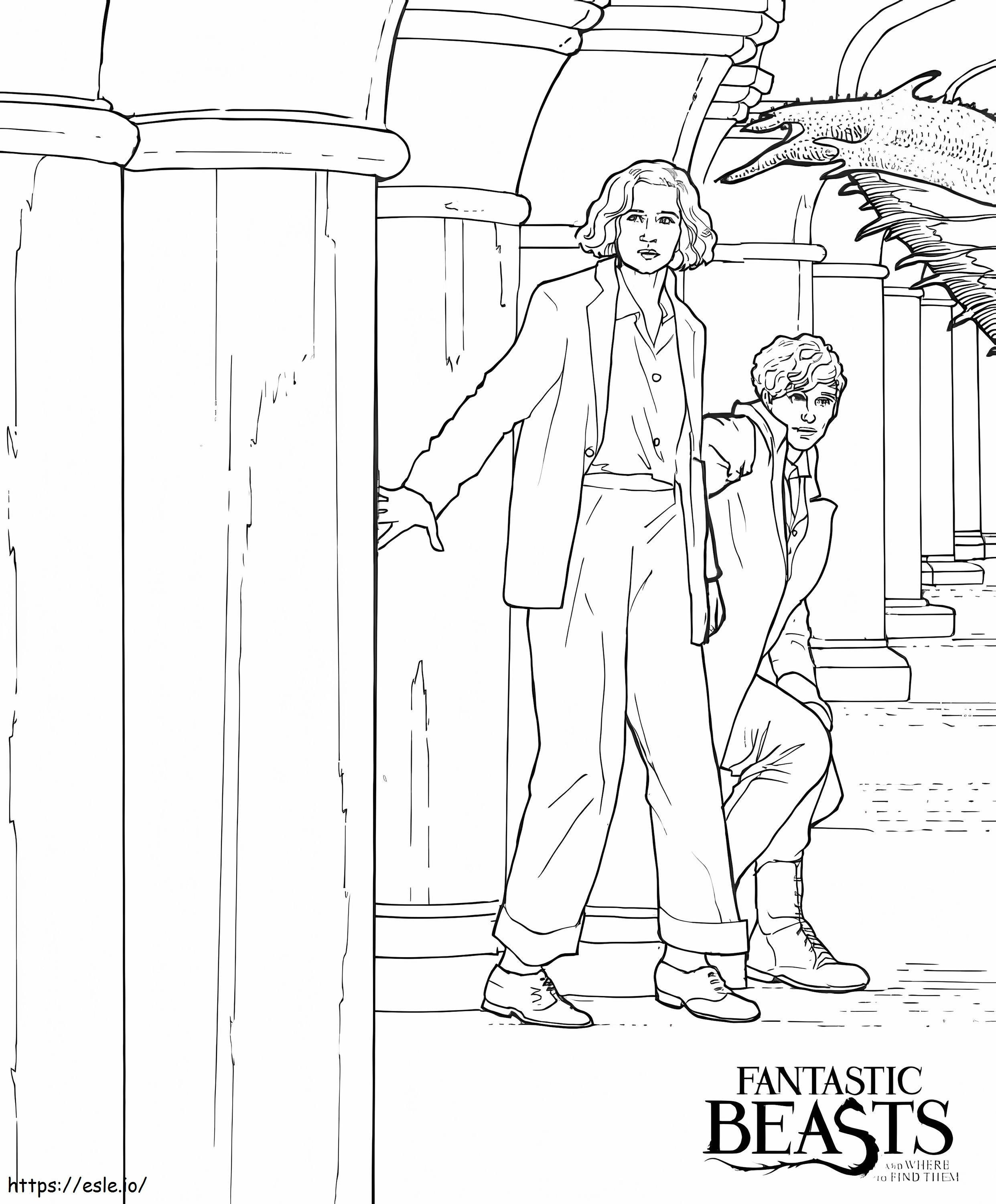 Newt And Tina coloring page