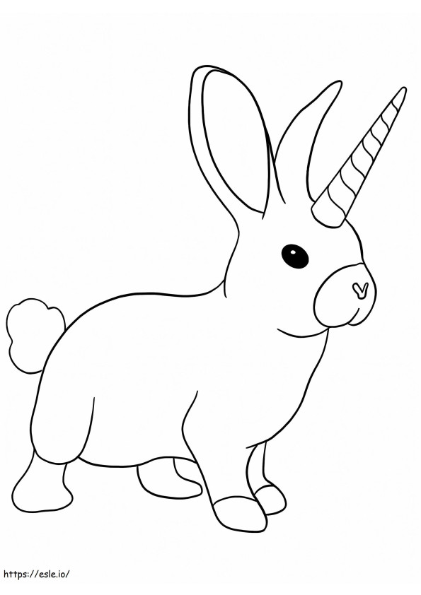 Kaninchen mit Horn ausmalbilder
