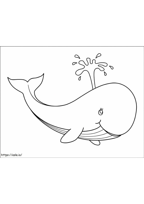 Smiling Whale coloring page